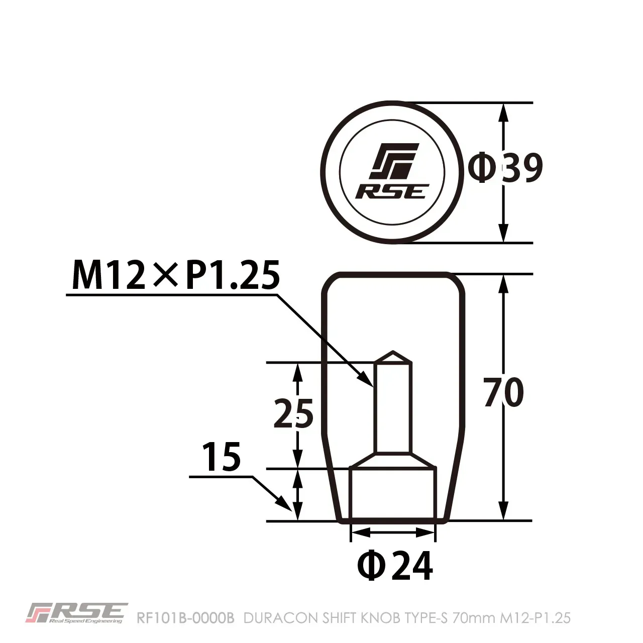 RSE Duracon Shift Knob — Multiple Sizes and Thread Options - Image 8
