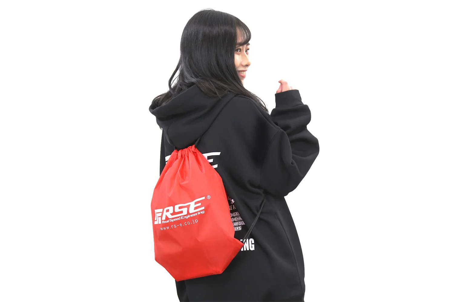 DRAWSTRING BAG RED