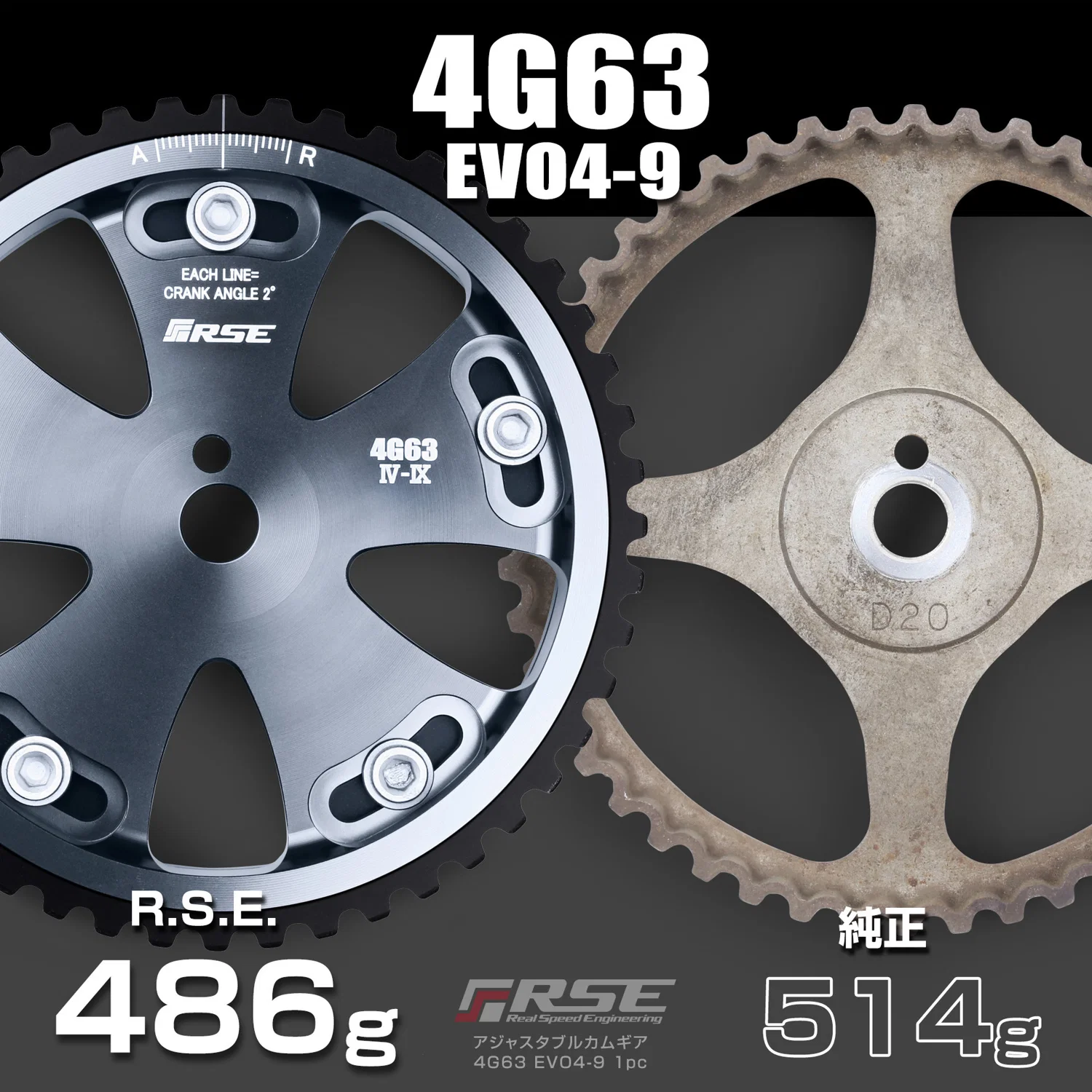 ADJUSTABLE CAM GEAR 4G63 EVO4-9 1pc - Image 2