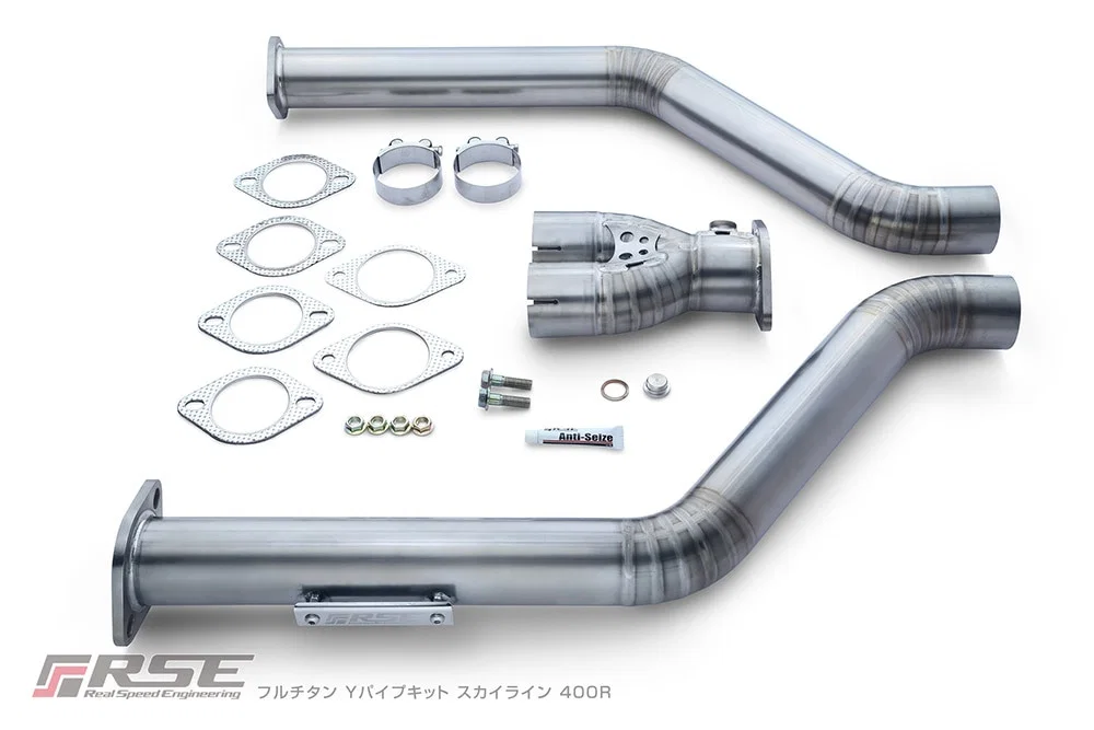 FULL TITANIUM Y SHAPE MID PIPE SKYLINE RV37/FAIRLADY Z RZ34