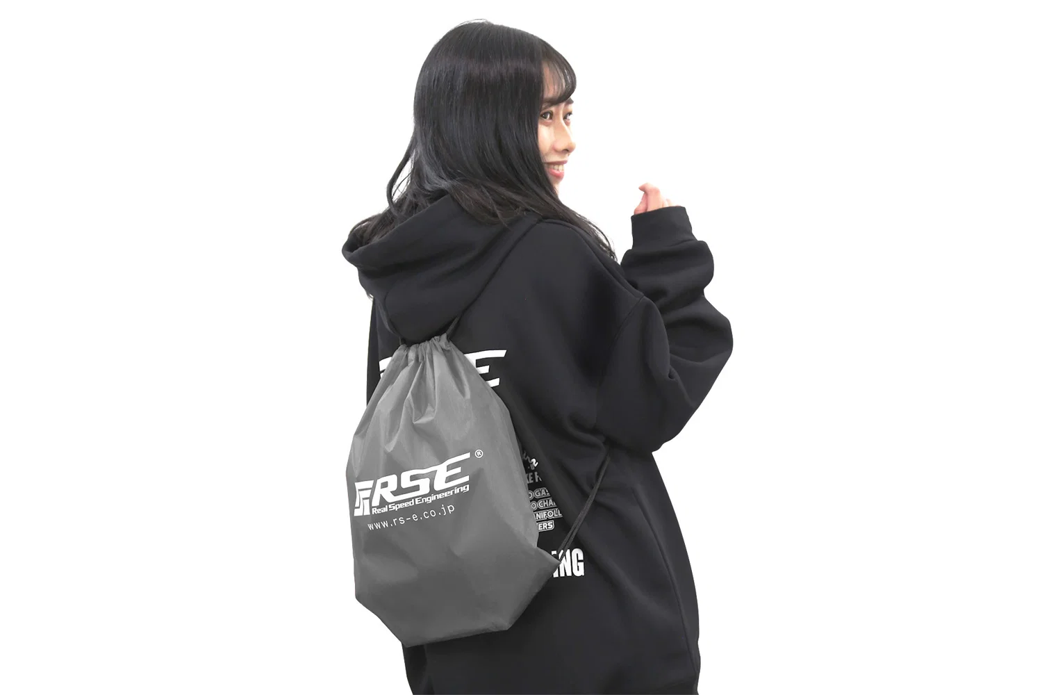DRAWSTRING BAG GRAY