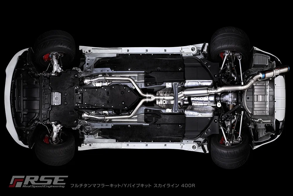 FULL TITANIUM Y SHAPE MID PIPE SKYLINE RV37/FAIRLADY Z RZ34 - Image 10