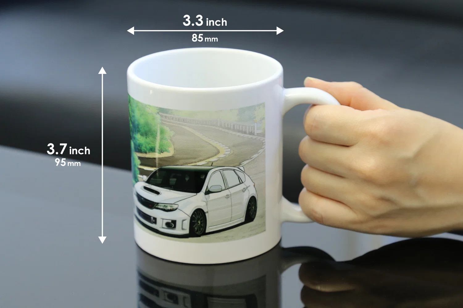 MUG WHITE R33 CAR LIFE GARAGE - Image 3
