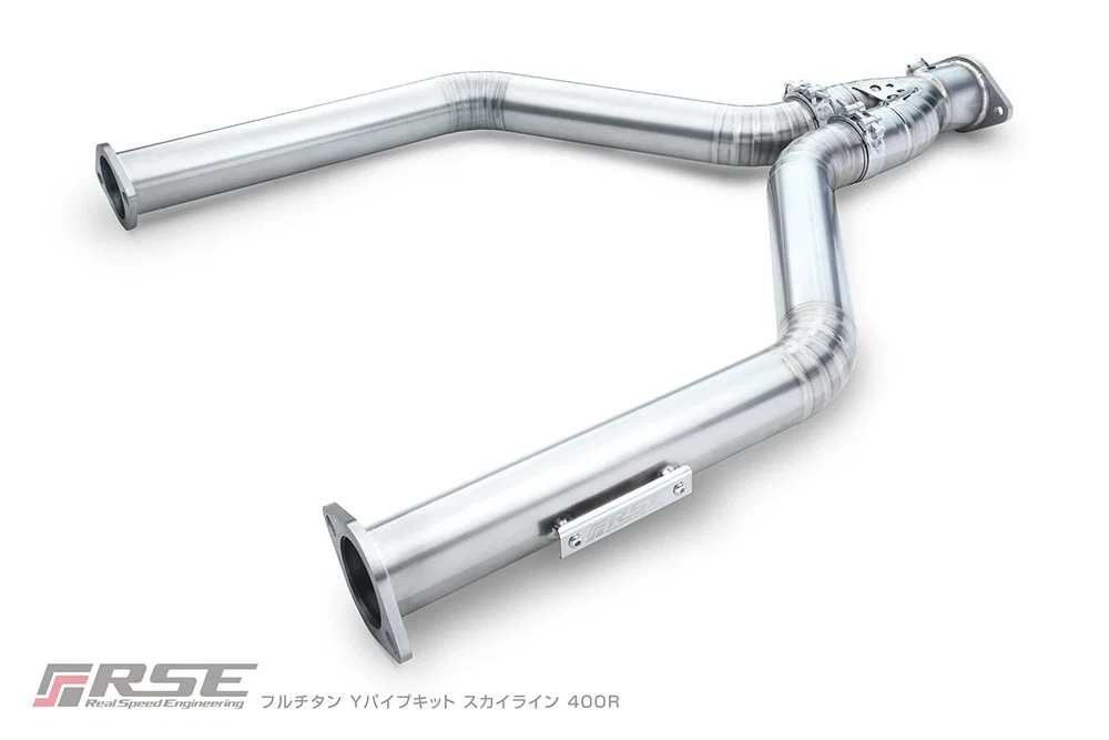 FULL TITANIUM Y SHAPE MID PIPE SKYLINE RV37/FAIRLADY Z RZ34 - Image 2